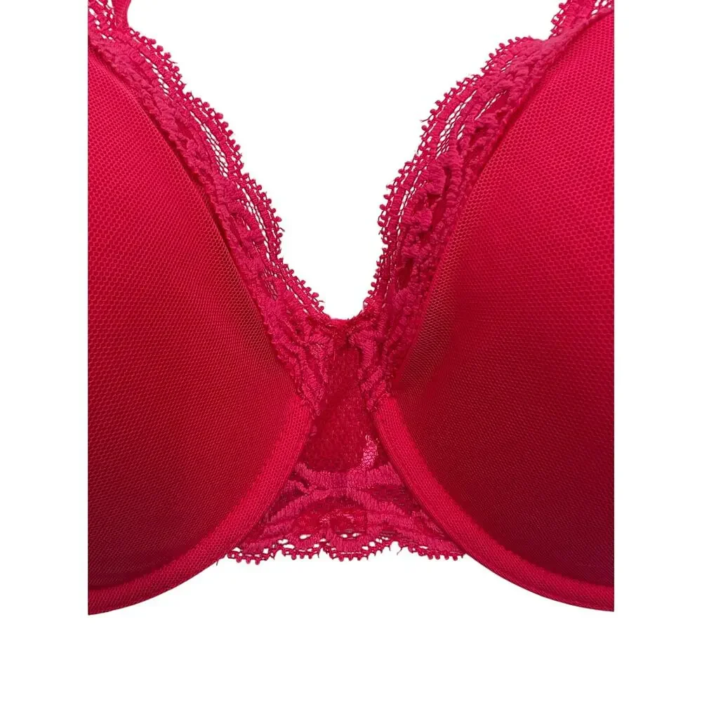 NATORI 741299 FEATHERS FULL COVERAGE BRA DARK PINK SIZE 34D